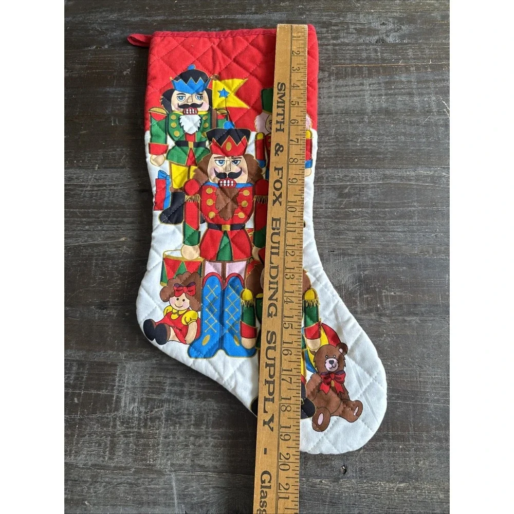 Nutcracker Christmas Stocking‎ Vintage Christmas Collection 100% Quilted Cotton